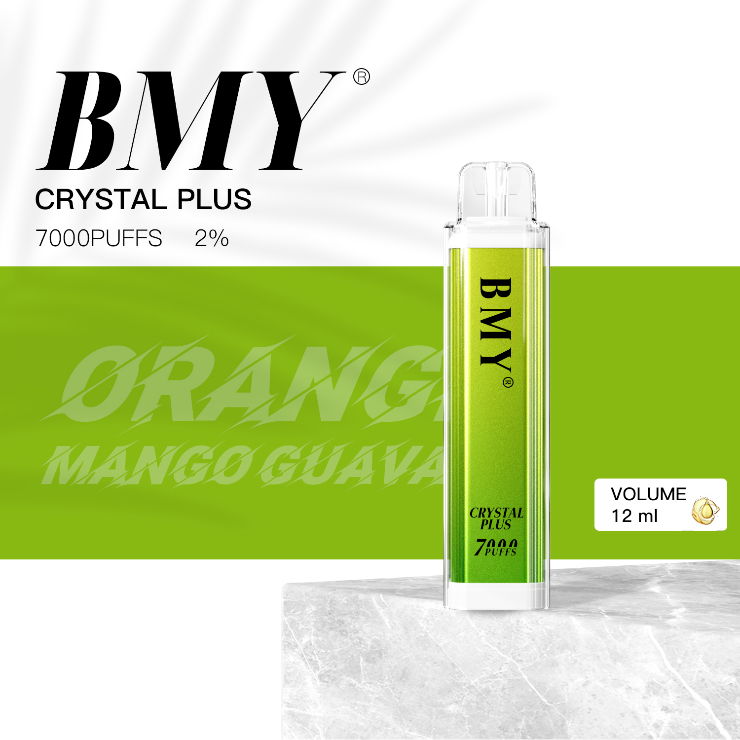 Vape jetable rechargeable BMY-Crystal Plus 7000 bouffées